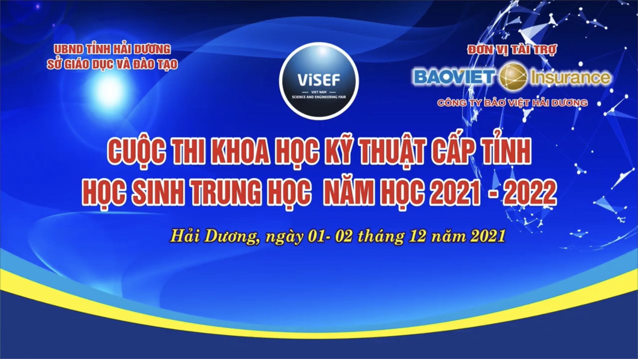 Tổng kết và trao giải cuộc thi KHKT dành cho học sinh trung học tỉnh Hải Dương năm học 2021-2022.